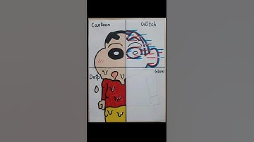 One drawing but 4 different styles 👀💫✨ Shinchan ✨ part 3 (Drip) ll #shorts