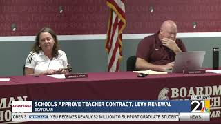 Schools approve teacher contract, levy renewal