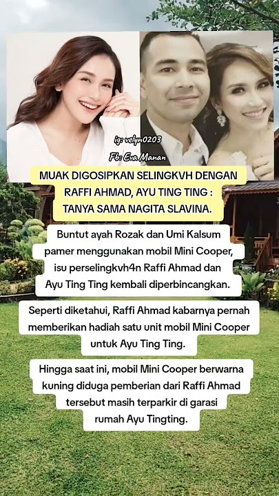 MUAK DIGOSIPKAN DENGAN RAFFI AHMAD, AYU TINGTING : TANYA SAMA NAGITA SLAVINA...