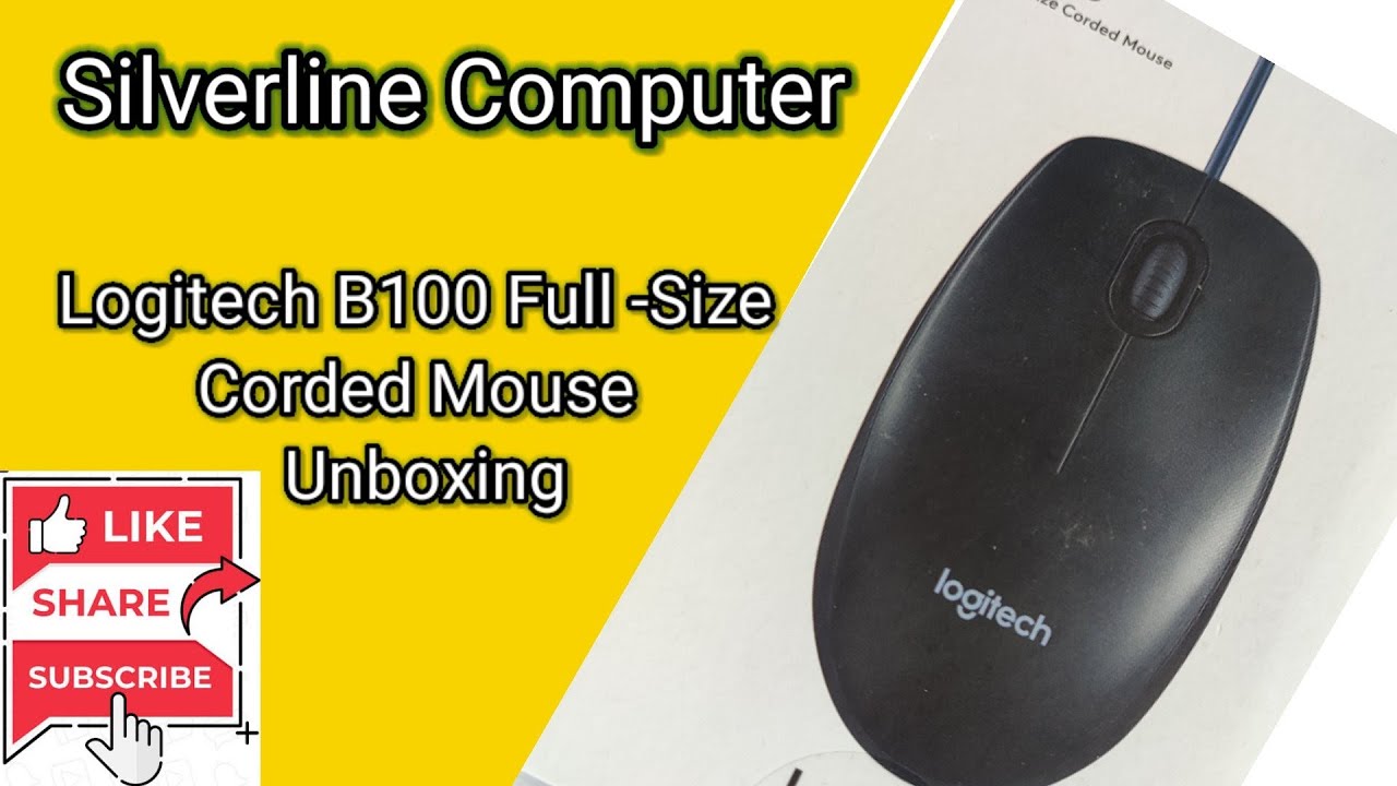 Logitech B100 Full Corded Mouse Unboxing
