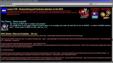 Z80 Assembly Lesson P25 - MSX Bankswitching and hardware detection