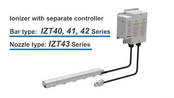 SMC Separate Controller Ionizer / Bar Type / Nozzle Type [IZT40/41/42/43 series]