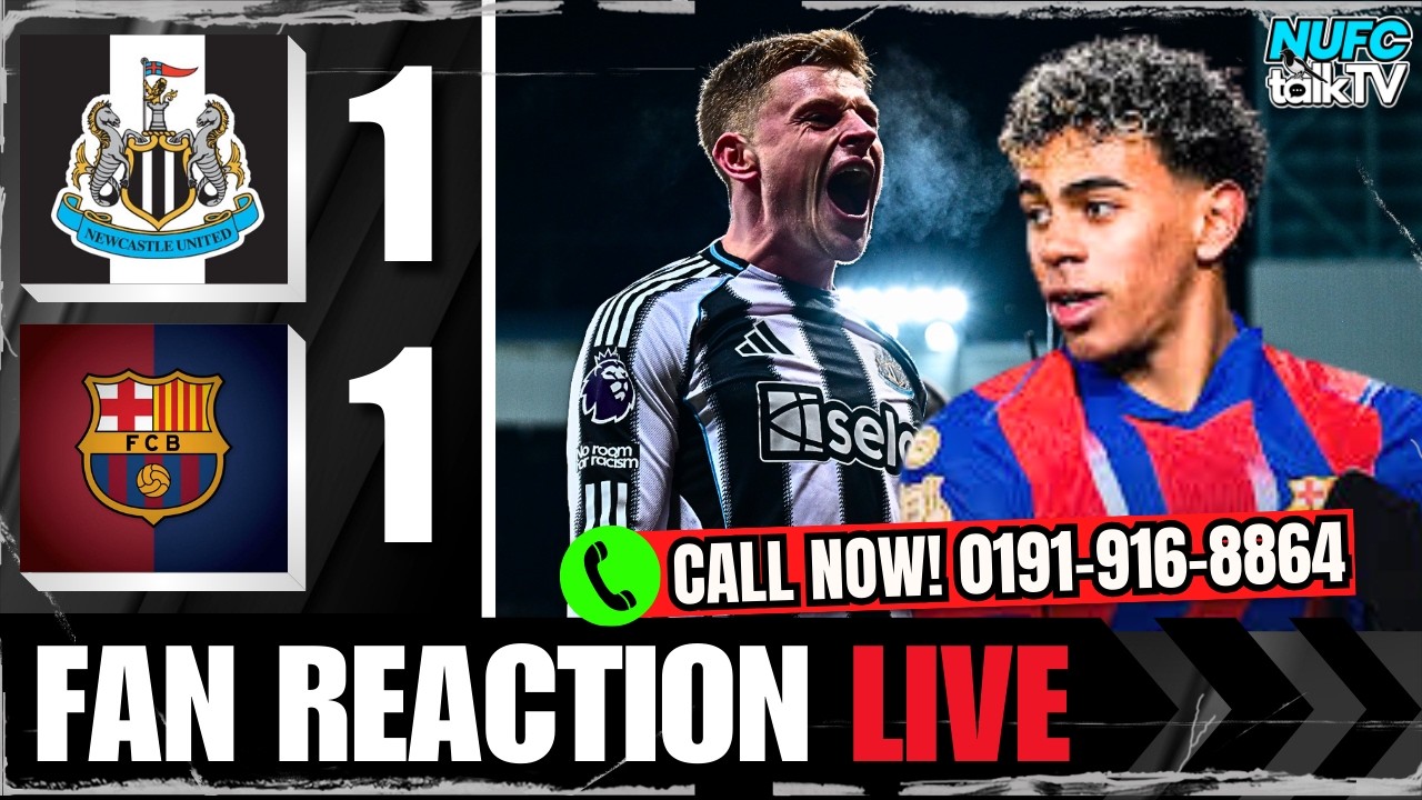 NEWCASTLE UNITED vs BARCELONA | MATCH REACTION LIVE