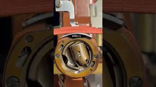 Sewing leather to leather to leather. #leathersewing #sewingmachine #leatherASMR