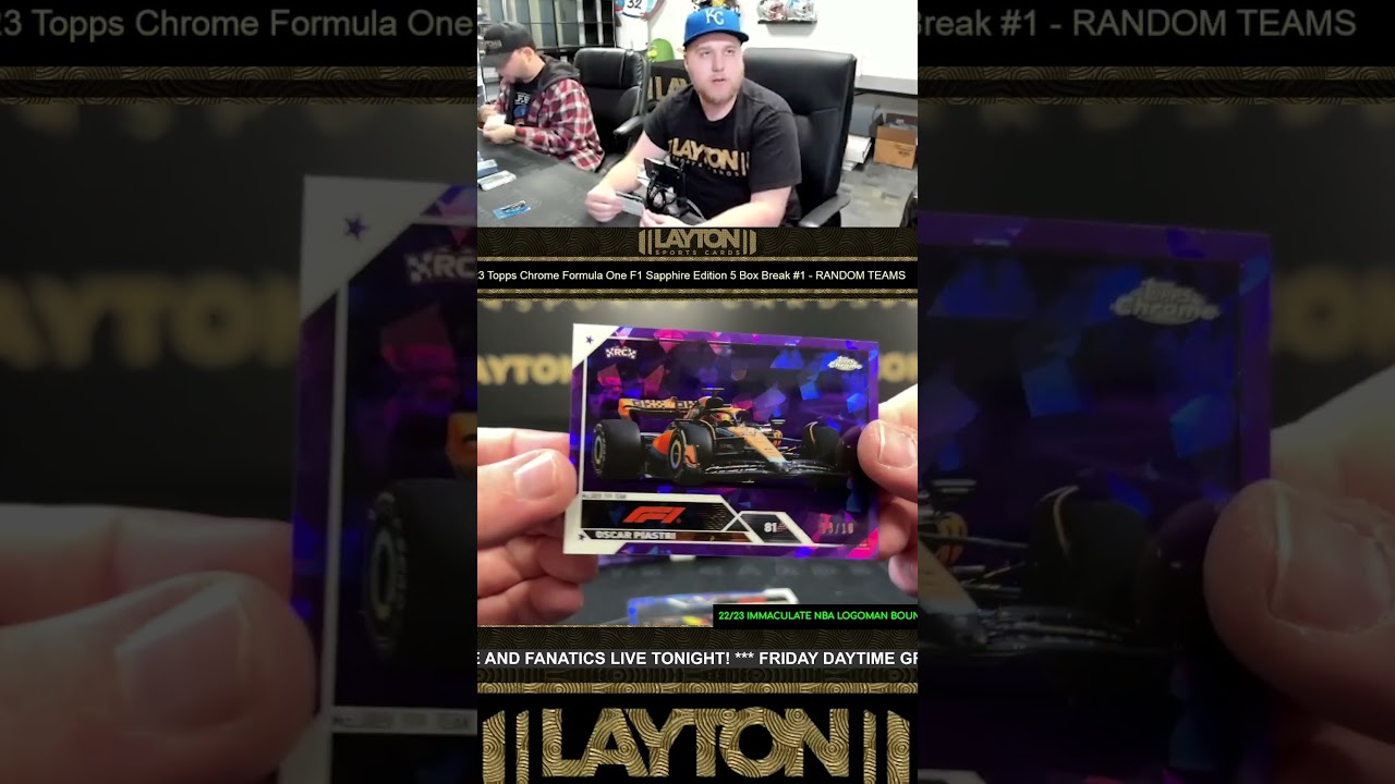 Oscar Piastri Topps Chrome Sapphire F1 Purple 3 of 10