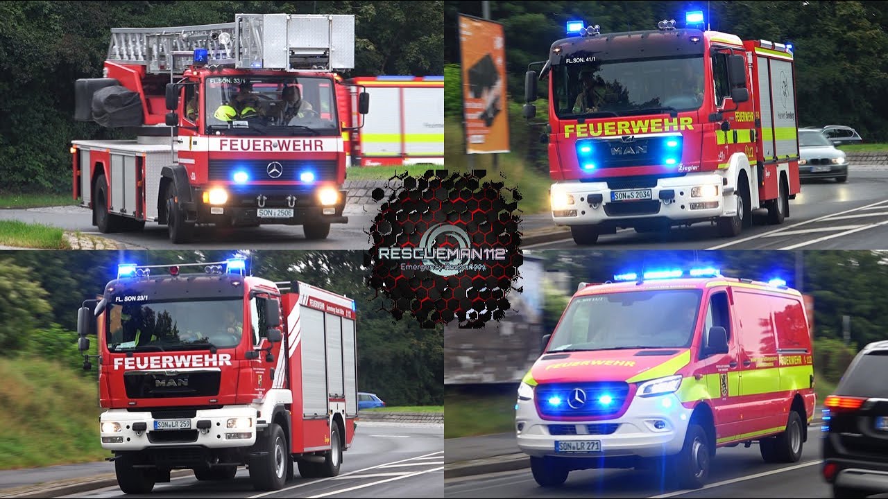 🚨 KdoW + DLK 23/12 + TSF-W + TLF 3000 + ELW Feuerwehr Sonneberg-Mitte