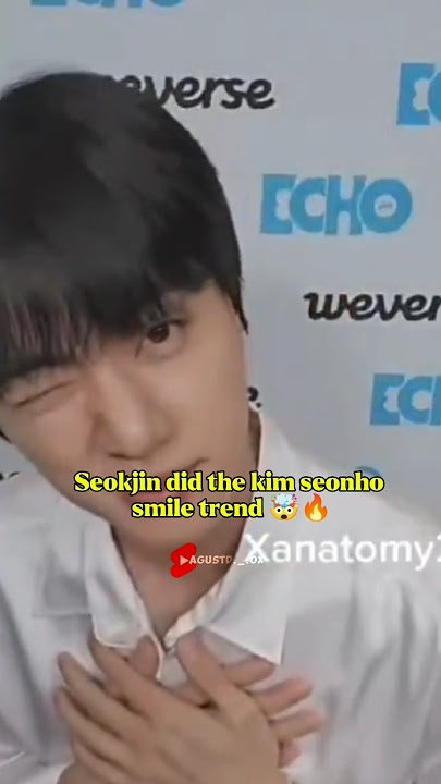 Seokjin did the kim seonho smile trend 😭🔥 #jin #seokjin #kimseokjin #bts #shorts #echo #fyp