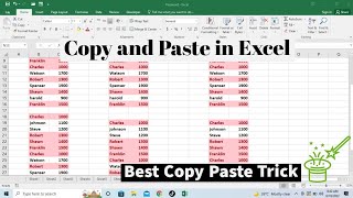 How To Copy and Paste Data Fast At Your Desired Place | Best Copy Paste Trick in Excel How To Copy And Paste Fast