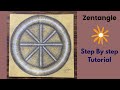 Zentangle Pattern-Wheels | Drawing Tutorial For Beginners