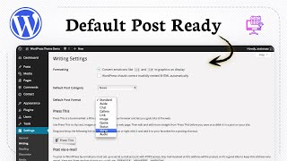 How to set the default post format in WordPress