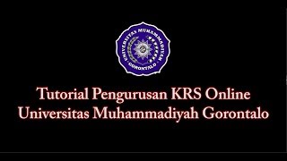 Tutorial Pengurusan KRS Online UMG