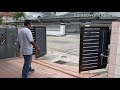 Folding gate with automatic motor