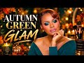 Dark Green Autumn Glam 🍂💚 | The PERFECT Fall Makeup Look