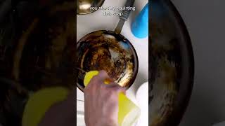 How to Clean a NonStick Pan  GOOD AS NEW!  #shorts