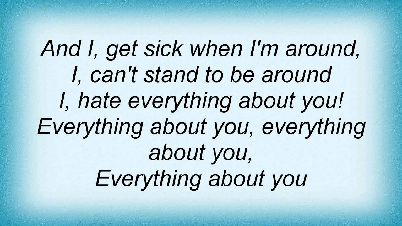 Ugly Kid Joe Everything About You Lyrics YouTube