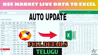  Nse Data To Excel Sheet In Telugu  Telugu Stock Market  Ad Trade Minds