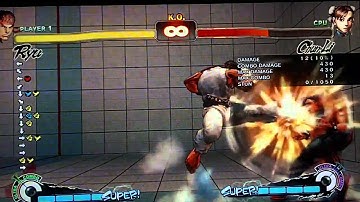 SSF4 (RYU Execution Combo Pt1) Training Mode