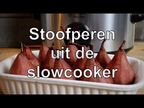 Stoofperen uit de slowcooker recept