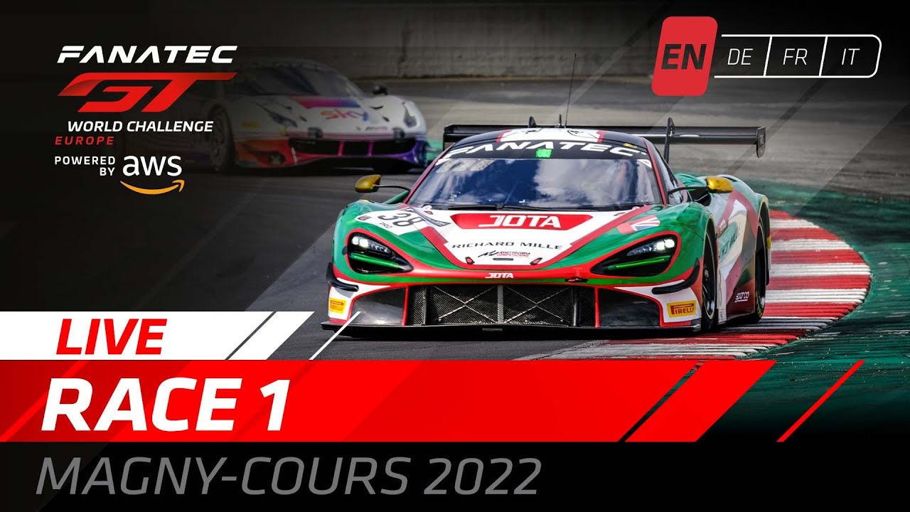 Live | Race 1 | Magny Cours | Fanatec Gt World Challenge Powered By Aws 2022 (English)