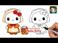 How to Draw Hello Kitty | Thanksgiving Pilgrim