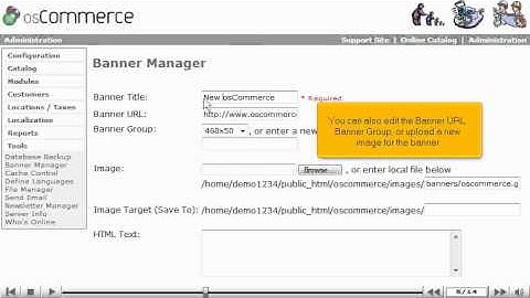 How to manage banners in osCommerce - OSCommerce Tutorials