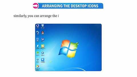 Arranging the desktop icons in windows