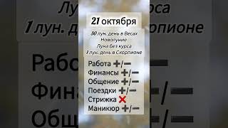 Лунный день, гороскоп дня 21 октября 2025 года
