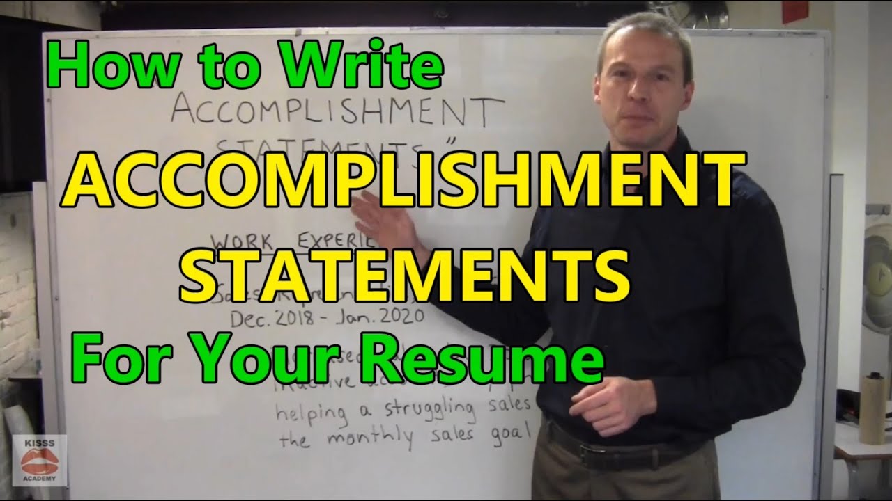 How Do I Write My Professional Accomplishments?