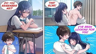 [Manga Dub] The new girl hates me until I help her during PE class one day... She saw my scar and...