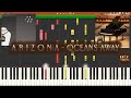 A R I Z O N A - Oceans Away (Solo, Synthesia Piano Tutorial)