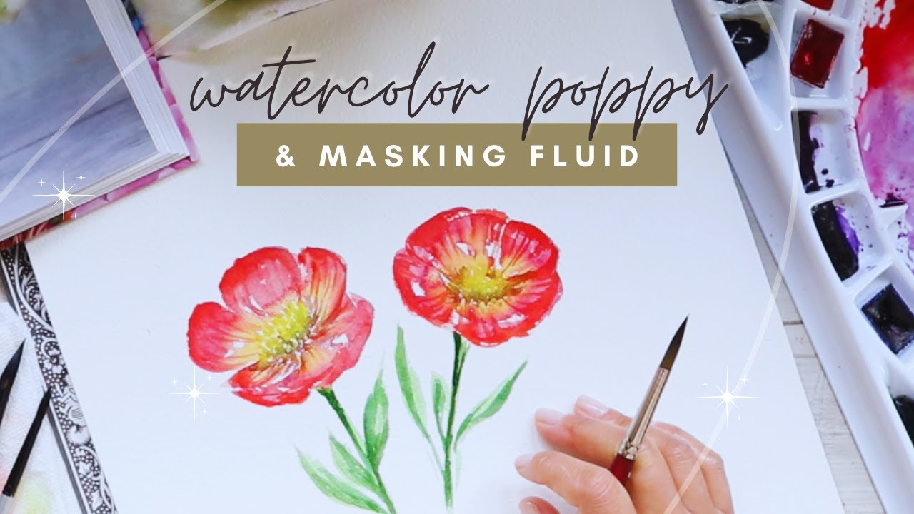 How to use Masking Fluid for Watercolor Painting - Watercolor Affair