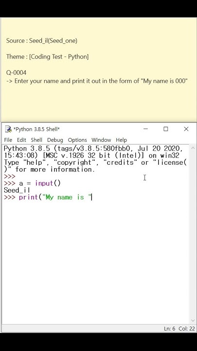 Python Coding Test Q 0004 #coding #programming #python #test - YouTube
