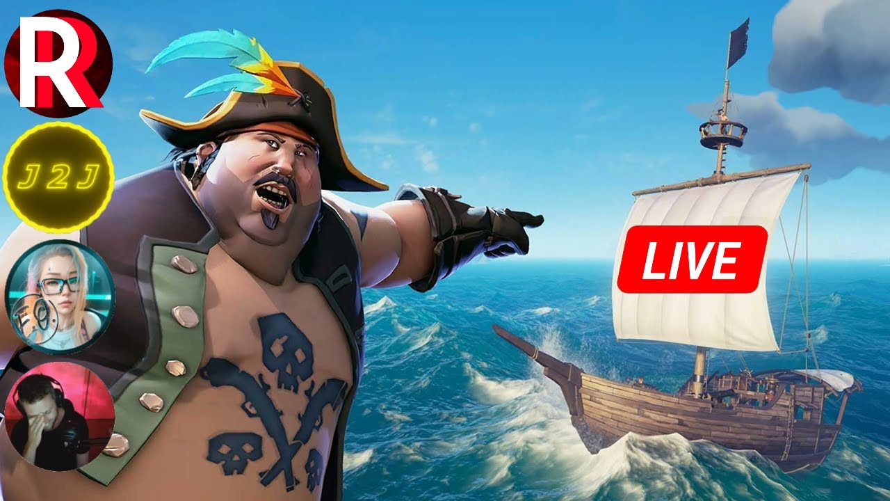 🔴 Pirates Unite! Sailing the High Seas in Sea of Thieves! - YouTube
