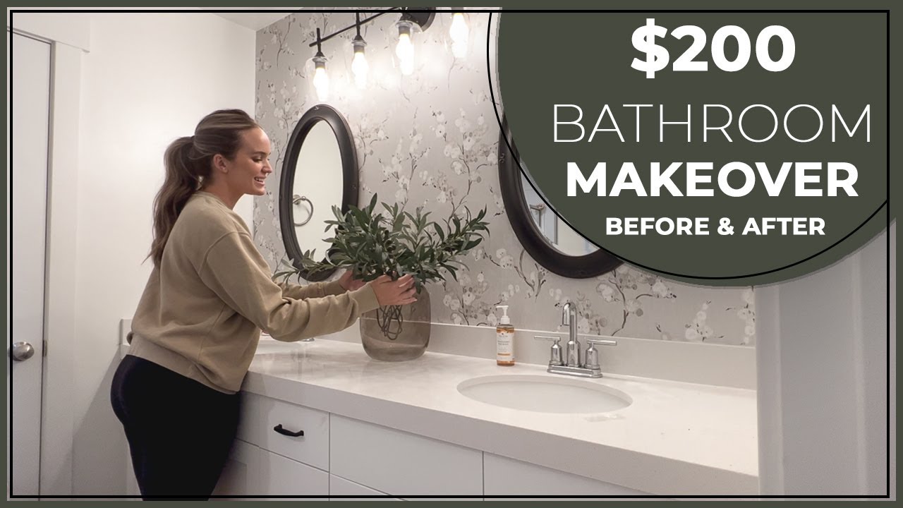 200 Budget Bathroom Makeover 2022 YouTube