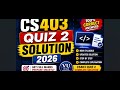 cs 604p semester quiz 2 solution spring 2026