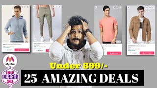 25 AMAZING DEALS on Myntra End of Reason Sale RIGHT NOW! | Under 899/-| Men's Fashion In Telugu |TFV