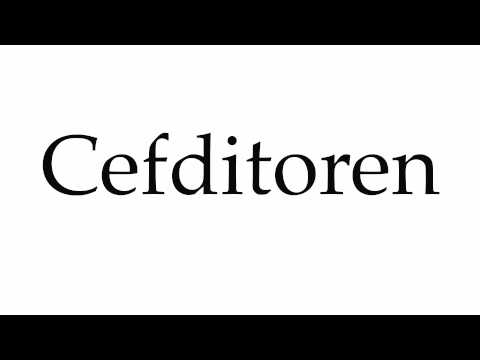 How to Pronounce Cefditoren