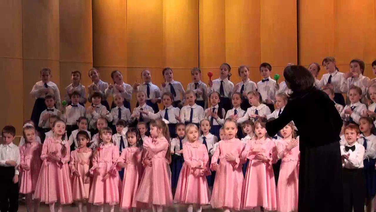 Хор ДМХШ "Пионерия" им. г.а.струве. Chorus Нара. Детский народный хор с дирижёром.