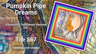 Pumpkin Pipe Dream - Sanntangle Tile 587