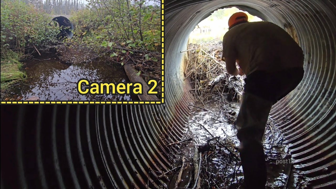 Прочистка огромного засора мощным потоком