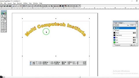 how to bend text in adop pagemaker