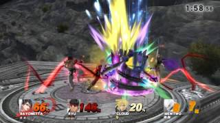 Super Smash Bros. Wii U Bayonetta VS Ryu VS Cloud VS Mewtwo!!!