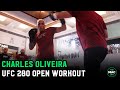 Charles Oliviera puts a pace on the pads at his UFC 280 Open Workout