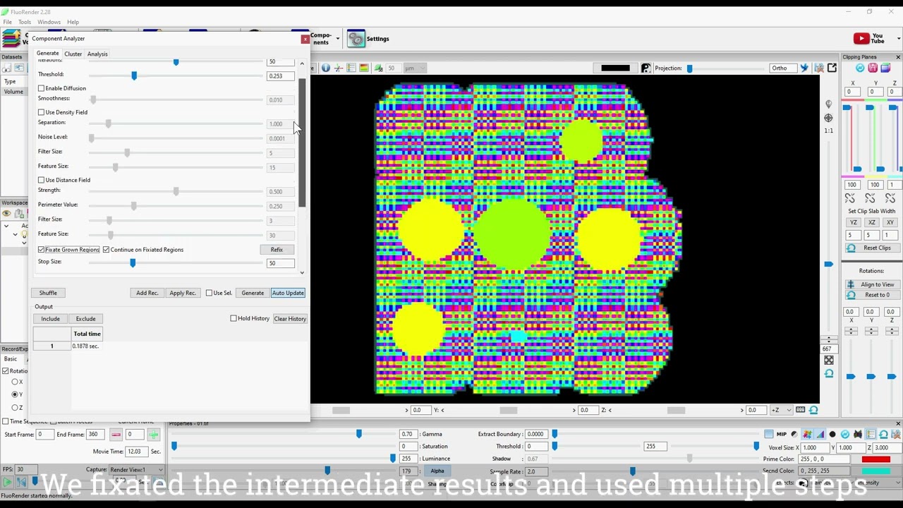 FluoRender Latest Development: A Machine-Learning Framework for Component Generation