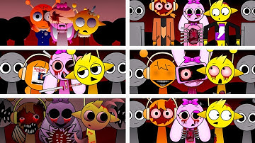 Incredibox - Sprunki HORROR mods but ONLY PINKI, OREN, SIMON in ALL  Different Mods
