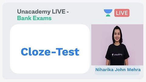 IBPS PO | English | Cloze Test | Niharika John Mehra