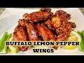 Buffalo Lemon Pepper Chicken Wings In Deep Fryer | Easy Chicken Wings Recipe