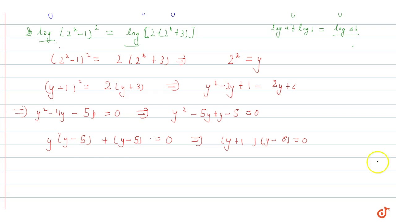 If log2 Log 2x 1 And Log 2x 3 Are In A P Then The Value Of X If log2 Log 2x 1 And Log 2x 3 Are In A P Then The Value Of X