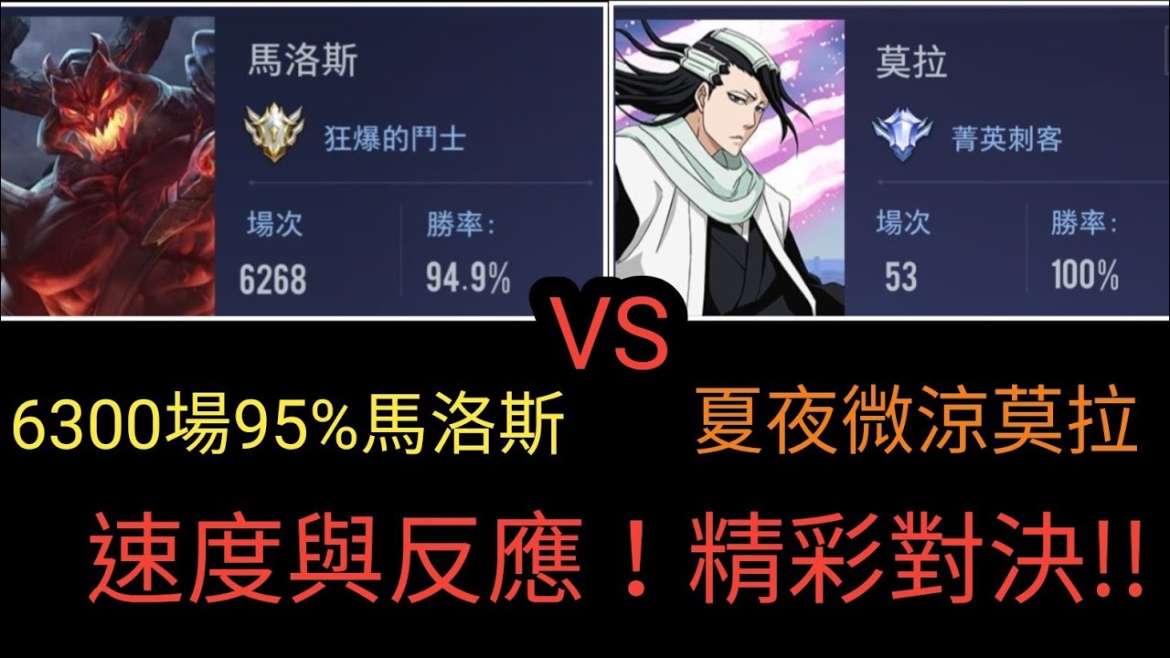 【傳說對決】6200場95%馬洛斯VS夏夜微涼莫拉#夏夜微涼#莫拉#單挑#馬洛斯