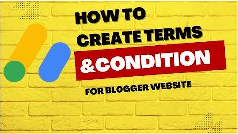 How to create terms and conditions for blog | Create Pages for Blogger to Get AdSense Approval